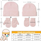 Baby Beanie Hat Gloves Set  Kids Winter Warm Knit Hat With Glvoes toddler Soft B