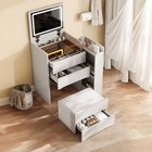 3-in-1 Flip Mirror Vanity Desk With Lights   Storage   Adjustable Led  Stool