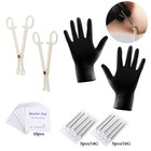 42pcs Professional Body Piercing Tool Kit Ear Lip Nose Navel Ring Needles 16g Us