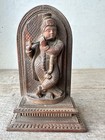 Antique Old Rare Hand Carved Rose Wood Hindu Religious God Krishna Figure Statue