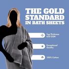 Luxury Bath Sheet Towels Extra Large 35x70 2 Pack  Grey Highly Absorbent 650 Gsm