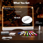 Rechargeable 16  Led Drawing Board With 14 Light Effects   7 Rainbow Modes
