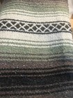 Mexican Rug Yoga Blanket Bedspread 50 x 73    Hand Woven Vtg Guc