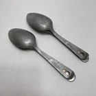 Vintage Swiss Aluminum Fork   Spoon Set 2  Nesting Lightweight Camping Utensils