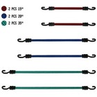Hyper Tough 6 Pieces Flat Bungee Cord Set  Plastic Jar  35 Inch  1 11 Oz