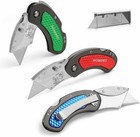 Workpro 6pc Folding Utility Knife Set Quick Change back-lock W 20pc Extra Blades