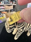 Vintage Steiff Velvet Zebra 5  Mohair Mane W  Metal Ear Button   Tag  Great Cond