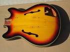 Vintage 1960s Teisco Del Rey Ep-8t Sunburst Semi Hollow Guitar Body Japan