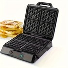 Heavy Waffle Maker Iron Square Non-stick Double Waring 4 Belgian Machine Baking