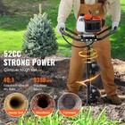 Post Hole Digger 52cc Gas Powered Earth Digger 2 Auger Drill Bit 6    10 