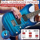 Pyle Beginner Electric Guitar Kit With 22 Frets  Maple Fretboard - Blue