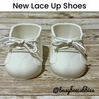 White Lace Up Saddle Replacement Shoes For 16    Cabbage Patch Kids  many Colors