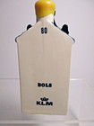 Klm Delft Blue -no  80- Bols Ceramic Canal House   Empty    Yellow Cap