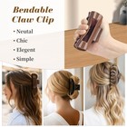 Xyntara 4 Pack Silicone Cloud Claw Clips  Soft   Flexible Cozy Black  Khaki