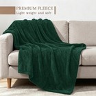 Ultra Soft Forest Green Fleece Throw Blanket  50x60 Inches  All Season Comfort