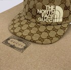 Gucci X The North Face Gg Monogram Logo Pattern Canvas Baseball Cap Beige Size M