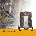 Arrowhead Outdoor High Back Turkey Hunting Blind Chair With Padded Armrest Camo