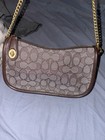 Coach Swinger Oak Maple Signature Jacquard Shoulder Bag