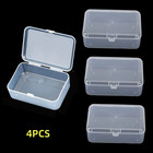 4x Small Plastic Storage Container Box Diy Coins Screws Jewelry Travel Beads