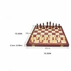 Wooden Folding Chess Set With Two Boards     Two-tone Wood Pieces And Case