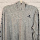 Adidas Gray Long Sleeve Hooded Tee Shirt Nwt Boys Size Xl 18 20 Hoodie Logo New