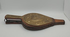 Vinatge Fireplace Bellows Wood Leather   Brass Rustic Tested