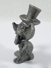 Signed Spoontiques 1980 Pewter S801 Gentleman Top Hat Bowtie Mouse 1 75    Figure