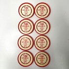 Vintage 1975 Coke Adds Life To Parties Set Of 8 Plastic Coaster With Organizer