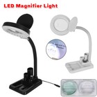 New 5x 10x Magnifier Led Lamp Magnifying Glass Desk Table Light Reading Lamp Us