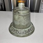 Vintage Large Captains Nautical Ship Bell Brass Wood Handle Loud Rare 15 5   