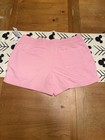Disney Parks Pink Mickey Mouse Embossed Pull On Shorts Women   s Size L Nwt