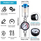 2 Pcs 1 4 Inch Air Pressure Regulator Water Separator Compressor Gauge Filter