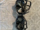 Full Face Snorkel Mask Set Adult Black Anti Fog Dry Top Diving 2 Pack Lot