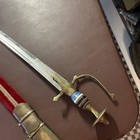 Indian Tulwar Sword  Engraved Blade  Vintage