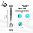 Solid 925 Sterling Silver Small Salt Spoon - Elegant Miniature Spoon