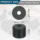 4pcs Thick Rubber Spacer  1-3 16 Inch Od X 5 16 Inch Id X 1 Inch Thickness