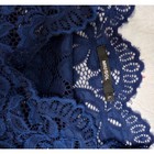 Miusol Lace Swing Cocktail Dress Womens L Navy Blue 3 4 Sleeve Floral Fit Flare