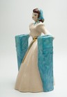 Vintage 1950 s Pottery Lady Figurine Flower Vase