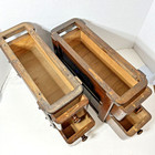 2 Sets Antique 1926 Singer Treadle Sewing Machine Cabinet Wood Drawer Side Frame