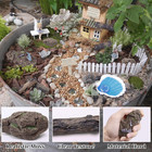 7pcs Artificial Tree Stump Fake Rocks Plastic Tree Trunk Micro-landscape Stone F