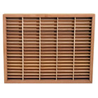 Kingdom 100 Slot Cherry Wood Frame Cassette Tape Playing Cards Storage Organizer