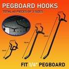 Black Pegboard Hooks  2 4 6 Inch Pegboard Wall Hook Heavy Duty Pegboard