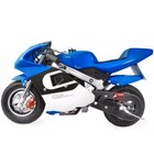 Xtremepowerus Ride On Mini Pocket Bike For Kids Motorcycle 40cc Engine  Blue