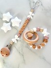 Personalised Teether Dummy Clip - Custom Soother Holder - Pacifier Chain Gift