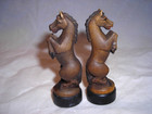        Vintage Replacement Anri King Richard One Black Chess Knight Hand Carved Wood