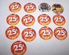 11th  Print  Set  25  Cent Aafes  Pogs 2008 Printing   All 13 Pogs Extra Fine  