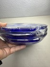 Vtg Nos Anchor Hocking Deep Pie Plates  9   vintage Cobalt Blue  1075  Set Of 3