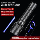 1000000lm Super Bright Led Flashlight Rechargeable Usb Xhp60 Torch Zoom 3 Modes