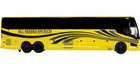 Prevost H3-45 Coach Bus All Aboard America Yellow With Graphics Limited Edition
