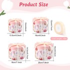 4 Pcs Assorted Sizes Round Gift Boxes Lids Ribbons Flower Arrangements Nesting